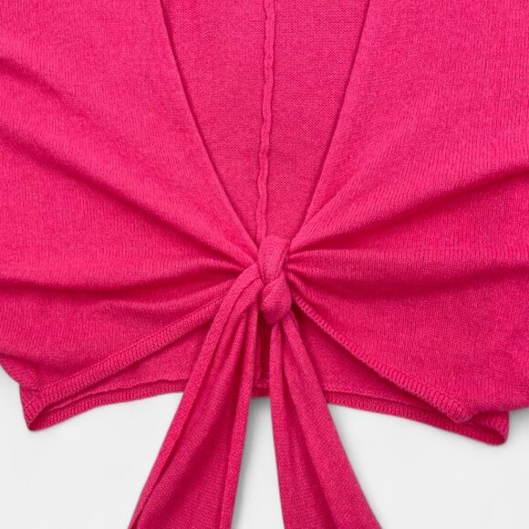 Trina Turk Women's Cashmere Sweater Wrap Sleeves One Size Pink - Picture 4 of 10